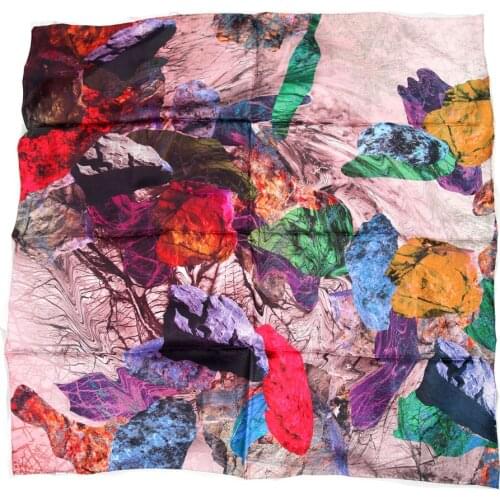 ELEGANT HANDMADE BRAND 100% Twill Silk Scarf TWIC-40201A