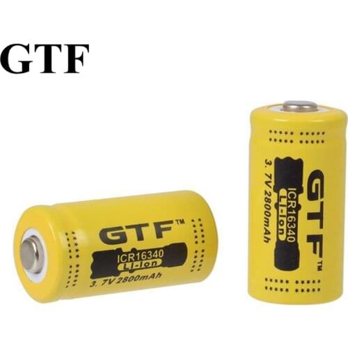 3.7V 16340 Batteries 2/4/6/8/10pcs 2800mAh CR123A LR123A Rechargeable Li-ion Battery for Flashlight headlamp drop shipping