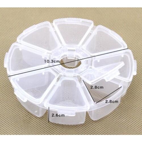 Diamond painting tools creative round 8 plastic beaded desktop storage box diy mobile phone diamond jewelry round plastic box