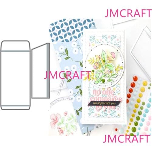 JMCRAFT 2021 New Beautiful Envelope # 1 Metal Cutting Dies 3D DIY Scrapbook Handmade Paper Craft Metal Steel Template Dies
