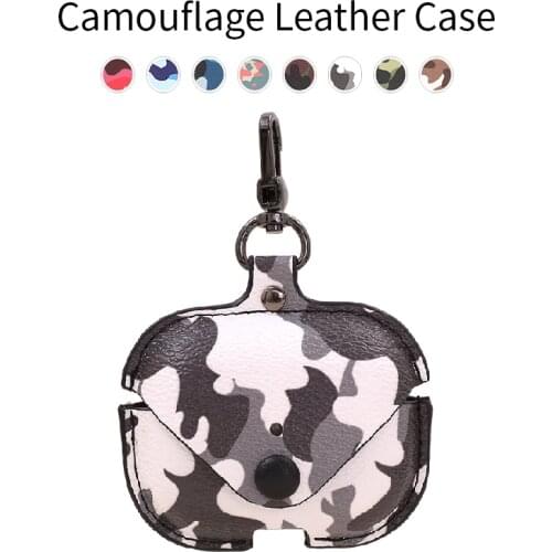 Camouflage Airpods Pro 3 Case For Man Wireless Charging Personality Airpods Case Leather Pattern Bluetooth Wireless Earphone