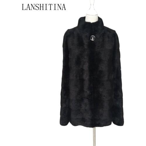 LANSHITINA Fur Coats With Collar