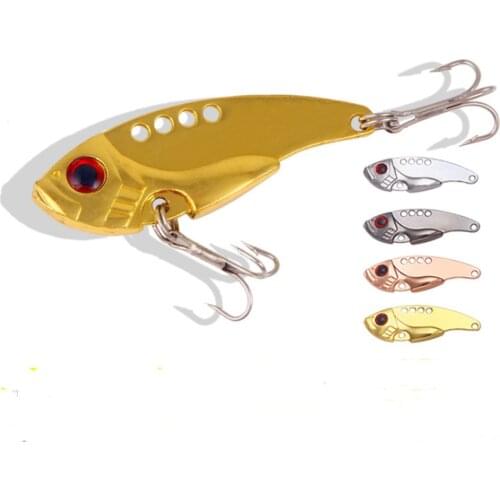 1Pcs Metal Vibration VIB Fishing Lure 3.5g 3.5cm Spinner Spoon Bait For Bass Pike Trout Pesca Fishing Tackle Accessories