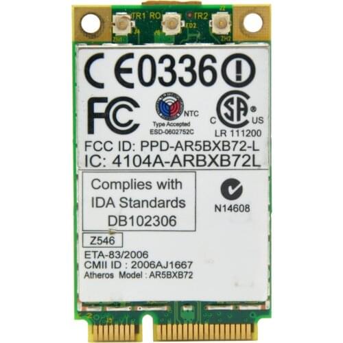 Atheros AR5418 AR5008 2.4GHz & 5.0GHz 300Mbps Mini WiFi PCI-e Adapter Wireless WLAN Card for ThinkPad X60 X60S X61 R60 R60 T60