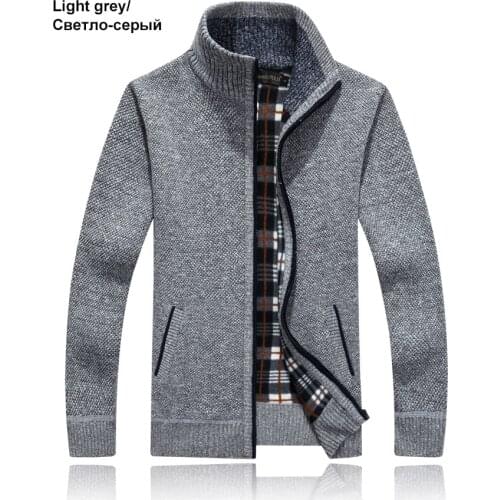 Winter Mens Business Sweater Coat Faux Fur Wool Sweater Jackets Men Zipper Knitted Thick Coat Warm Casual Knitwear Cardigan