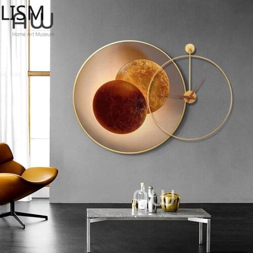 Wall Clock Metal Modern Design Nordic Art Simple Decoration Wall Clock Living Room Fashion Clock Light Luxury Reloj De Pared