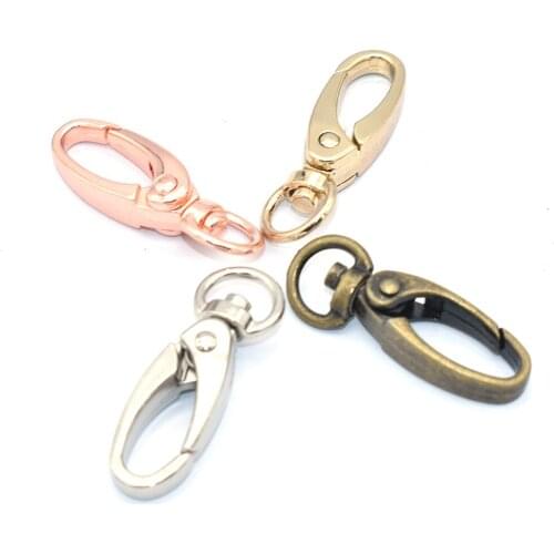37mm Rose Gold Swivel Clasp Swivel Snap Hooks with O Ring Lanyard Clasp Trigger Clasps Swivel Snap Hooks for key or backpack ha