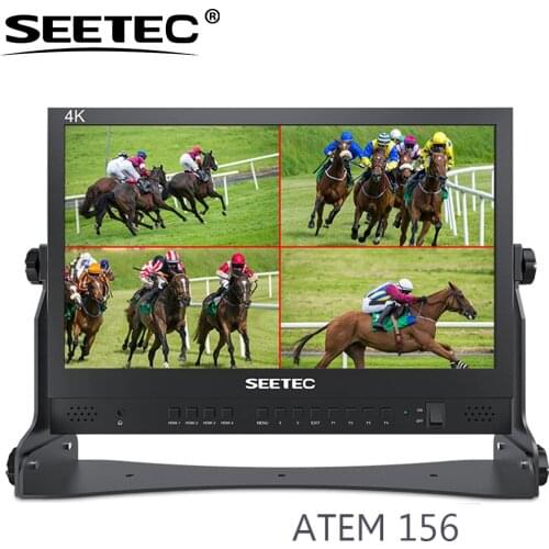 SEETEC ATEM156 15.6 Inch 4 HDMI In/Output Quad Split Display Live Streaming Broadcast Monitor Partner for ATEM Mini Switcher