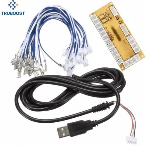 DIY Zero Delay Arcade Replacement Parts Mayitr USB Arcade Encoder PC to Joystick And 4.8mm Wire Cables