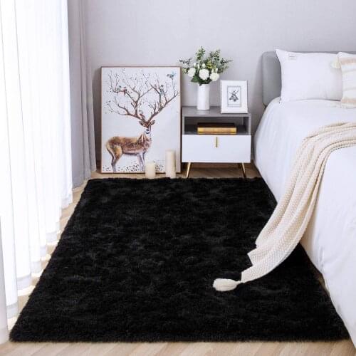 Super Soft Fluffy Modern Rug Home Decor Comfy Accent Carpet Tufted Shaggy Kid Friendly Floor Mat for Playroom Living Room Carpet