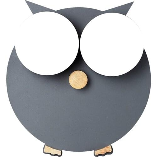 LED Wall Decor Cartoon Owl Wall Light Sconce for Childrens Room Bedroom Lamp Nordic Modern Art Home Lighting Fixtures Luminaire