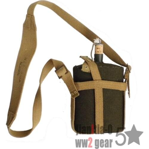 MILITARY WWII UK BRITISH ARMY P37 MILITARY CANTEEN WITH WEBBING COVER STRAP