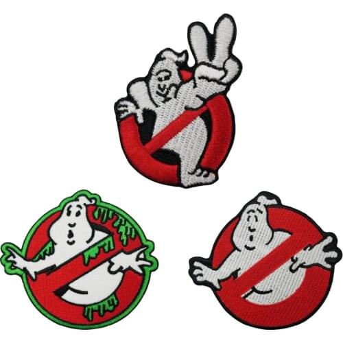 Ghost Embroidered Handmade 3D Applique Iron on Patch for Clothing DIY Bagde Cute Busters Decoration Garment Customized