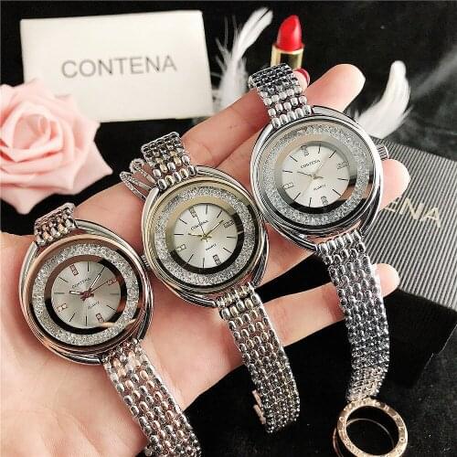 Invincible Luxury Brand Bear Female Watch Ladies Stainless Steel Women Quartz Wristwatch Reloj De Mujer relogio feminino