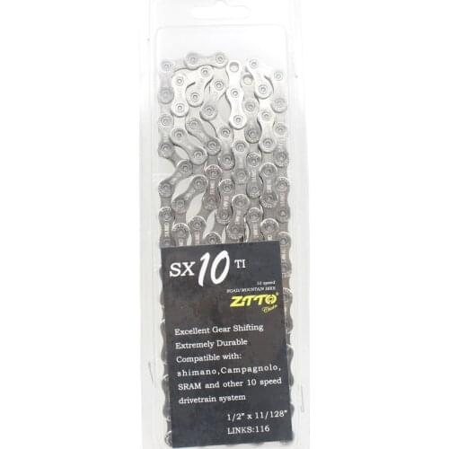 ZTTO 10 Speed Bicycle Chain Silver Grey Chrome Hardened Chains for Mountain Bike Road Bicycle Parts with chain cutter