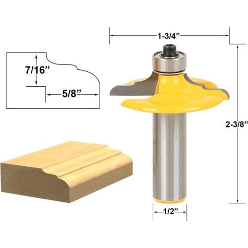 1pcs Drawer & Cabinet Door Front Edging Classical Router Bit-1/2" Shank