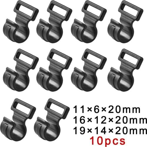 10pcs Plastic Tent Hooks Camping Caravan Awning Tent Pole Plastic Inner C Shaped Pole Clips Camping Tent Accessory Tools
