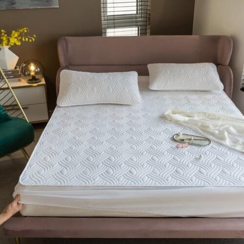 100% Cotton Folding Mattress Cover Protector Washable 1pc Fitted Sheet Bedsheet Bedspread without Pillowcase
