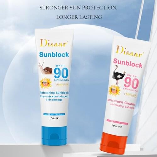 100ml Disaar Sunblock 90++ Protective Cream Pigmentation SPF UV protection, waterproof, sweat proof, refreshing and not oily