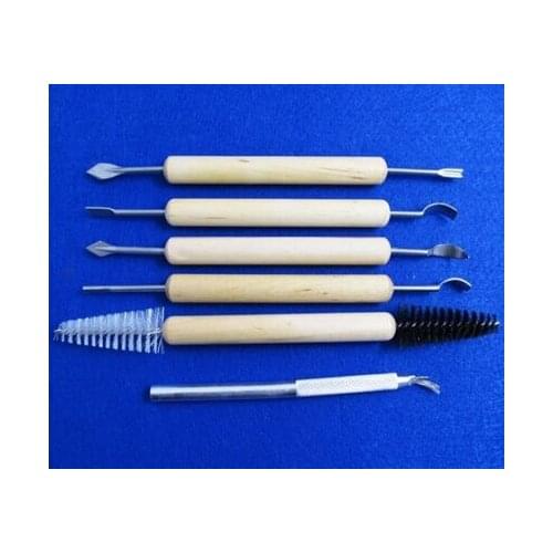 New Arrive 11pcs/1set Wood Handle Wax Pottery Clay Sculpture Carving Modeling Tool DIY Craft
