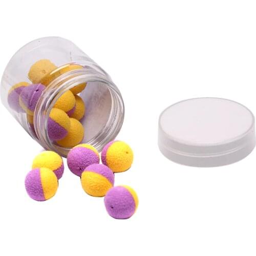 15Pcs/1Bottle Carp Fishing Boilies Bait Duo Foam Pop Up Boilies Ball Imitation Bait for Carp Hair Zig Rig Feeder Fishing