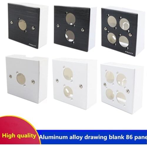 5ps/lot Aluminum Alloy White Black 86 Panel Type D 1 24 holes for use in TYED Module VGA HDMI BNC CAT6(bottom case not included)