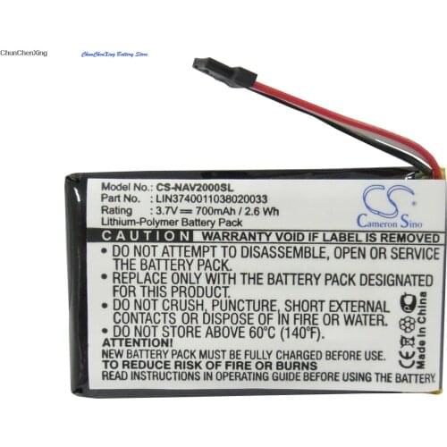 Cameron Sino 700mAh Battery LIN3740011038020033 for Navigon 20 Easy, 20 Plus