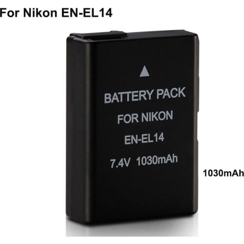 1030mAh High Quality ENEL14 EN-EL14 EL14A Battery For Nikon D3100 D5600 D5300 D5100 D5200 Digital Camera Battery