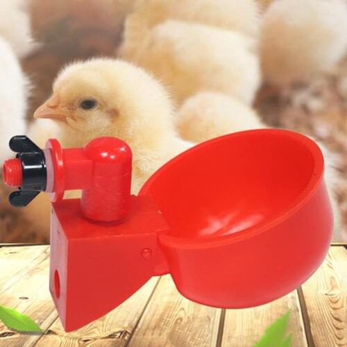 10Pcs Drinking Bowl Automatic Stable Pet Supplies Valve Control Water Feeder For Chicken Red Installable Large-capacity Feeder