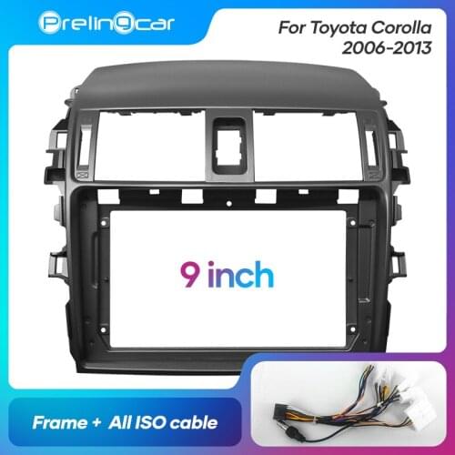 1Din 2Din Car DVD Navigation Radio Fascia Frame For Toyota Corolla 2006-2013 Stereo Receiver Player Panel Dash Trim Kits