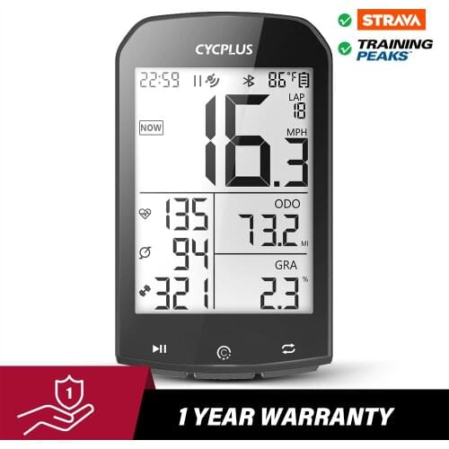 CYCPLUS GPS Speedometer Bike Computer Cycling Bicycle Accessoriess Bluetooth ANT+ Waterproof Wireless Speed Sensor for Strava