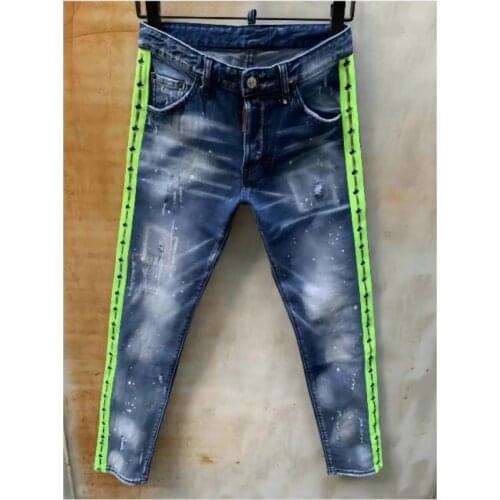 Men DSQ2 Jeans Pencil Pants Motorcycle Party Casual Trousers Street Clothing 2021 Denim Man Clothin 017