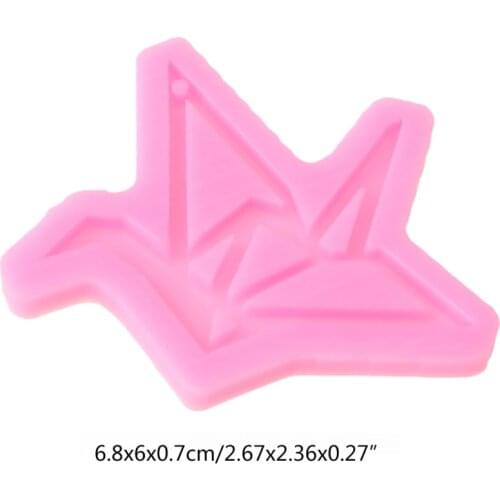Epoxy Resin Mold Paper Crane Silicone Mould DIY Crafts Polymer Jewelry Necklace Earring Keychain Making Tool