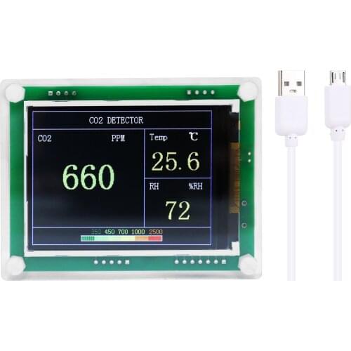 Home-use Co2 Meter High Accuracy co2 Sensor LED Digital Display USB Mini Portable Air Quality Monitor Multifunctional Air Tester