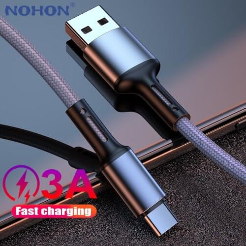 Type C USB Cable Data Charger For Samsung A51 S20 A20 Xiaomi mi Redmi Note 8 10 20 Fast Charge Wire 2m 3m Mobile Phone Cord USBC