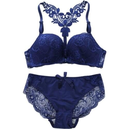 Lady Push Up Bra Lingeries Bra Sets Sexy Elegant Bra and Panty Set Women Bras Underwear