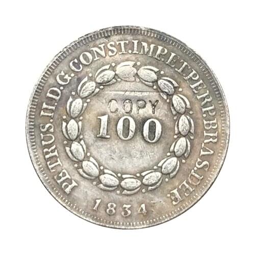 1834 Brazil 100 Reis coins COPY