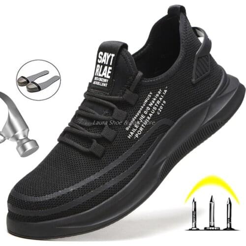 Lightweight Shoes Safety Boots Mens Working Shoes Steel Toe Cap Boots Anti-Puncture Shoes For Men Flat Boot Protective Footwear