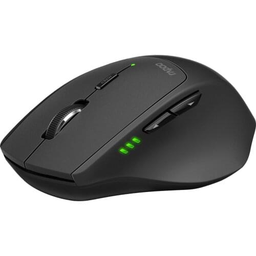 RAPOO Multi-mode Bluetooth Mouse Connect Up to 4 Devices 4 Adjustable DPI Ergonomic Design Wireless Mouse 12 Month Long Battery