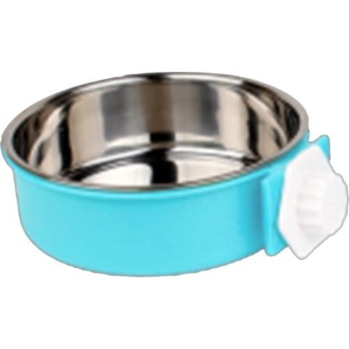 Stainless Steel Hangable Pet Raised Food Water Bowl Pet Food Dispenser