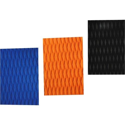 Non-slip EVA Surfboard Skimboard Traction Pad Deck Grip Mat DIY Surfing Accessories 30 x 21 x 0.5 cm Black/Blue/Orange