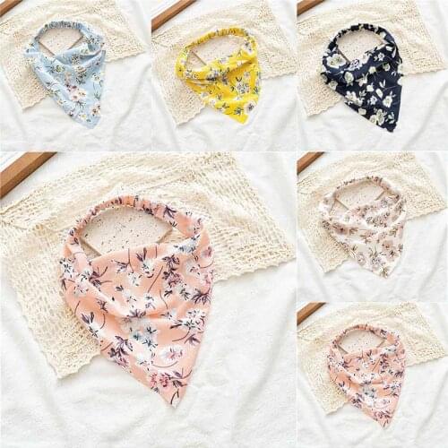 New Bandana Kerchief Triangle Hair Band Hair Scarf Women Flower Bandage Headband Turban Bohemian Girls Hair Accessories