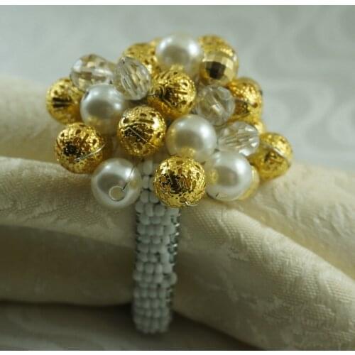 Wholesale napkin ring, pearl napkin holder