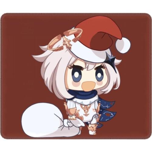 Paimon Padoru Genshin Impact Unique Mouse Pad Anime Game with Locking Edge Soft Mat Rubber PC Table Decoration Cover