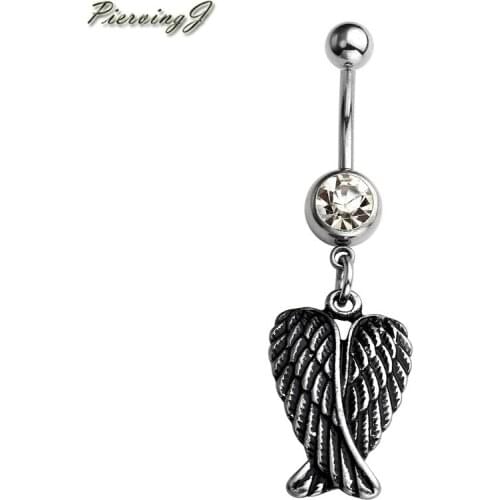 Belly Piercing Ring Pendant Stainless Steel Ball Belly Button Navel Barbells Rings Body Piercing Jewellery Navel Ring