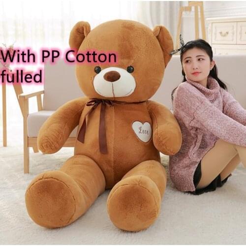 New Hot High Quality 4 Colors Teddy Bear With Zipper Stuffed Animals Bear Plush Toys Doll Pillow Kids Lovers Birthday Baby Gift