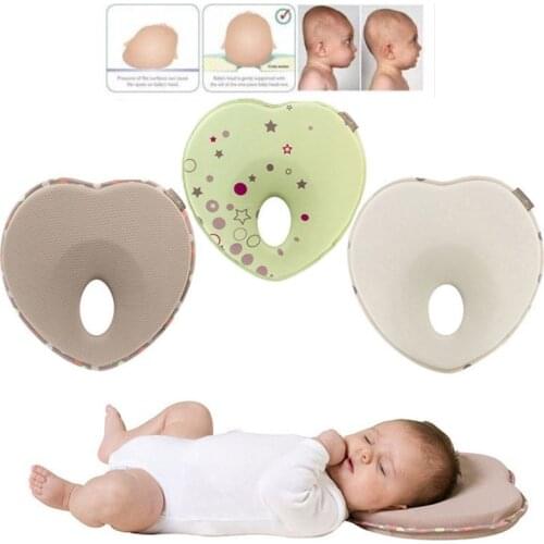 Newborn Infant Anti Roll Pillow Flat Head Neck Prevent Infant Support Baby Crib Flat Head Pillow for Newborn YYT344