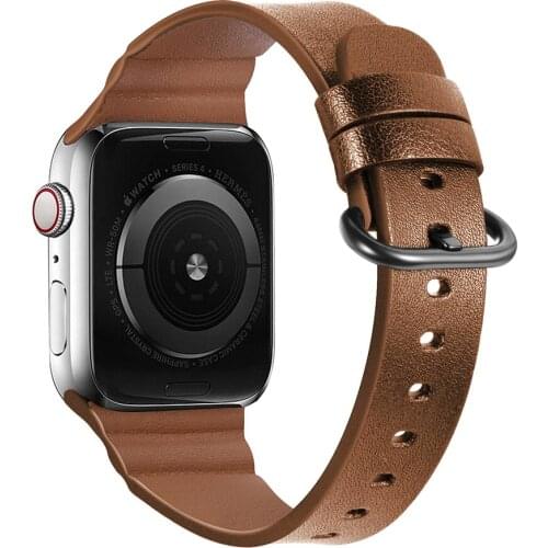 New Leather strap for Apple watch 6 5 4 SE 3 2 1 40mm 44mm 42mm 38mm replacement bracelet for iwatch series 6 SE 40mm 44mm strap