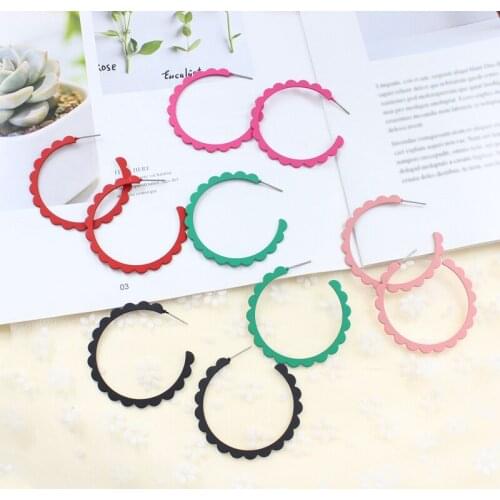 5 Style Mori Earrings Simple Floral Decorations Round Acrylic Pendant Womens Earrings Clothing Jewelry Brincos Aretes