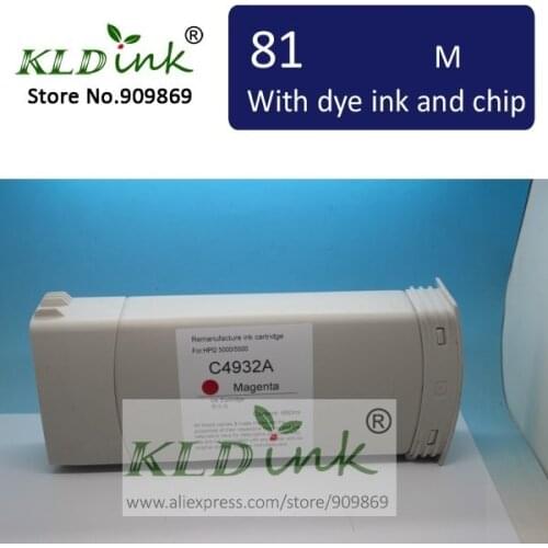 Compatible HP81 C4932A MAGENTA ink cartridge for Designjet 5000 5500 printer